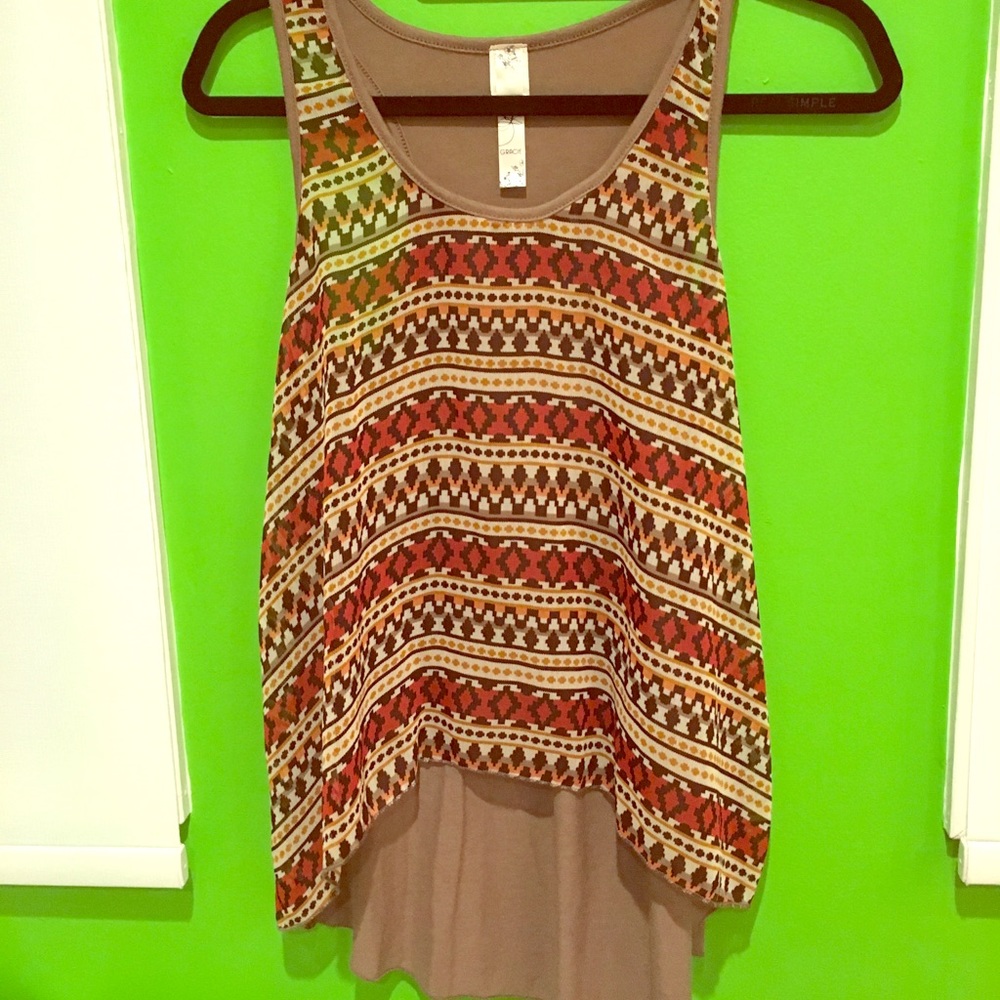 Tribal print top