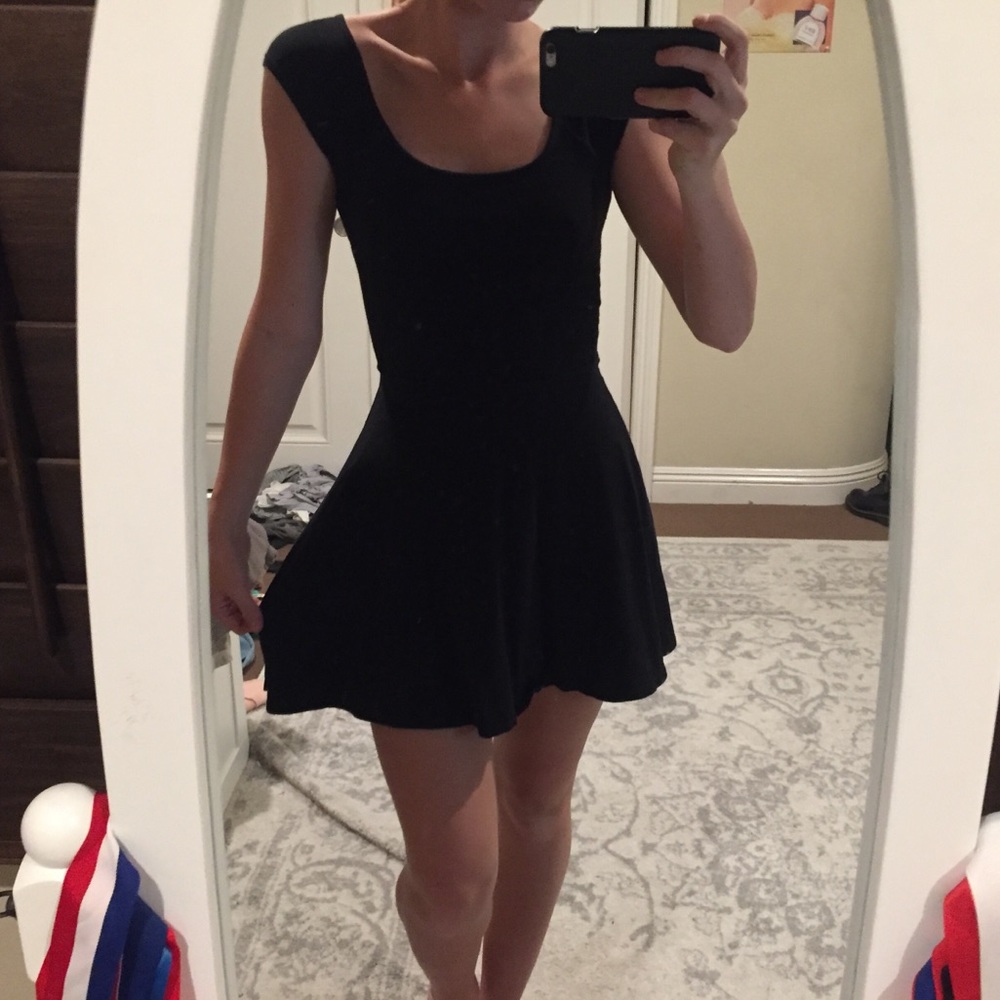 LA Hearts cutout skater dress