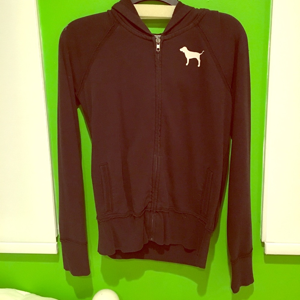 PINK black zip up