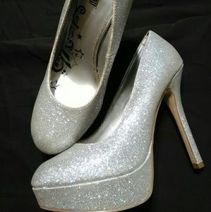 Brash glitter heels