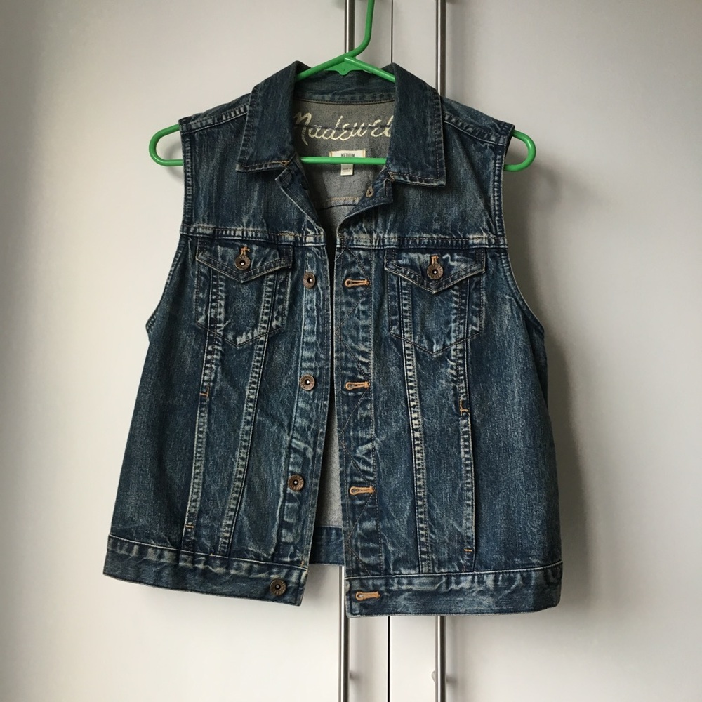 Madewell denim vest size M excellent condition