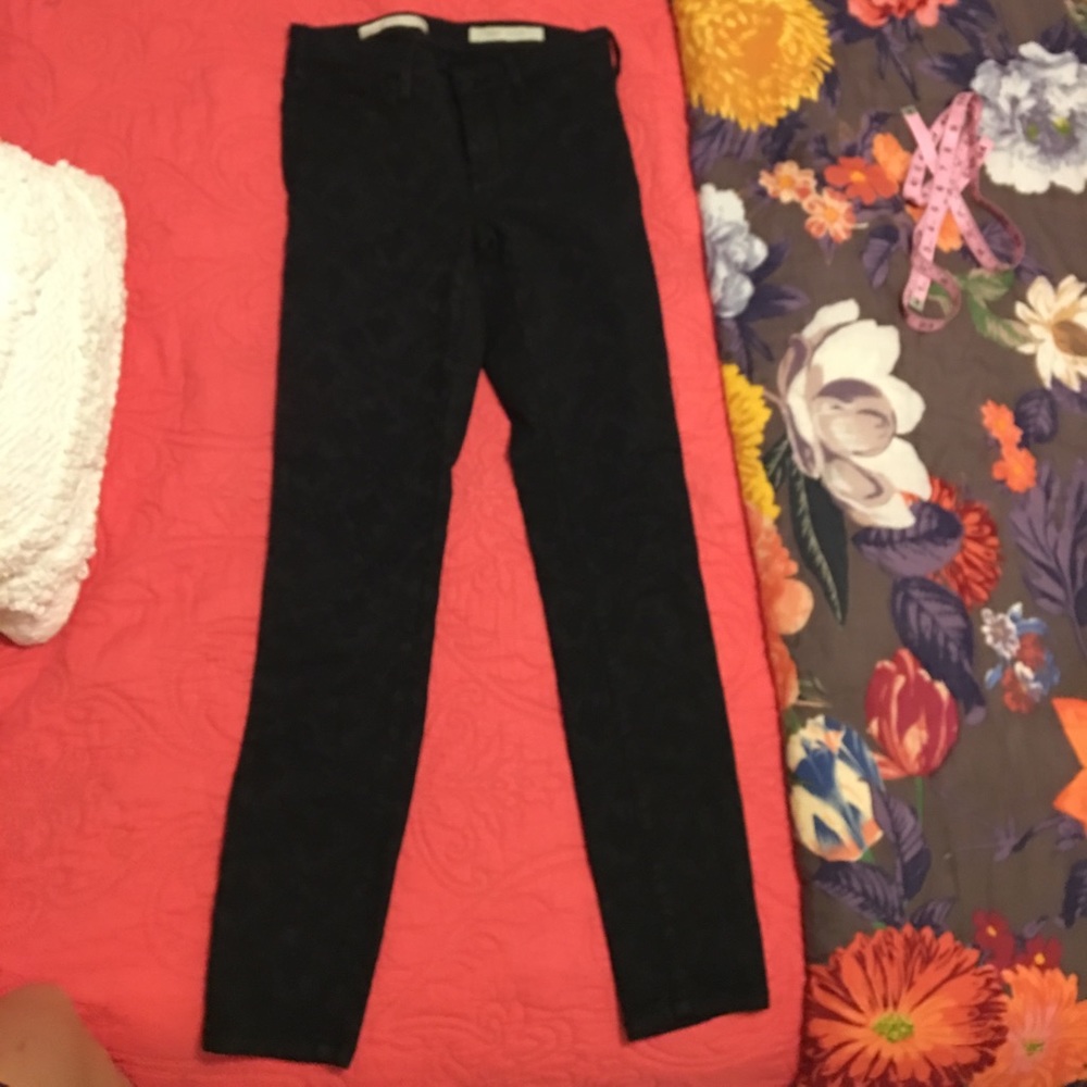 Pilcro Printed Black Skinny Pant