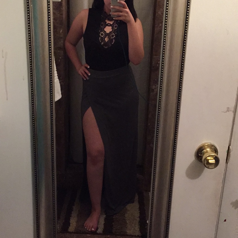 Long slit skirt