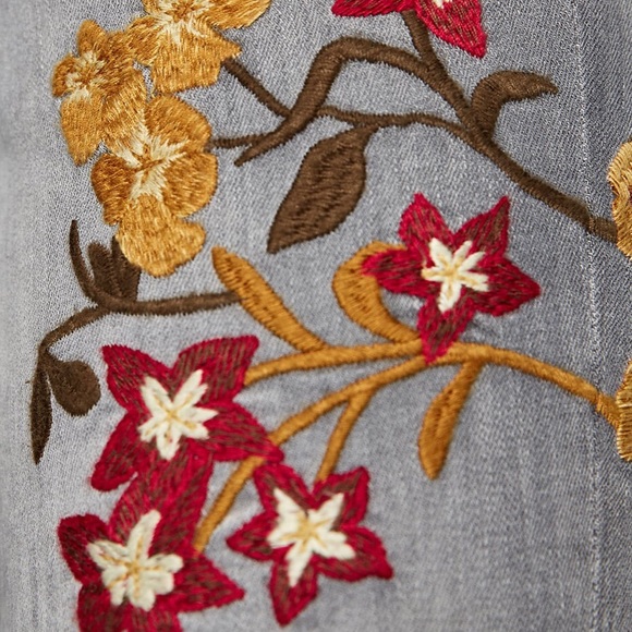Zara Embroidered Grey Skinny Jeans - Picture 7 of 7