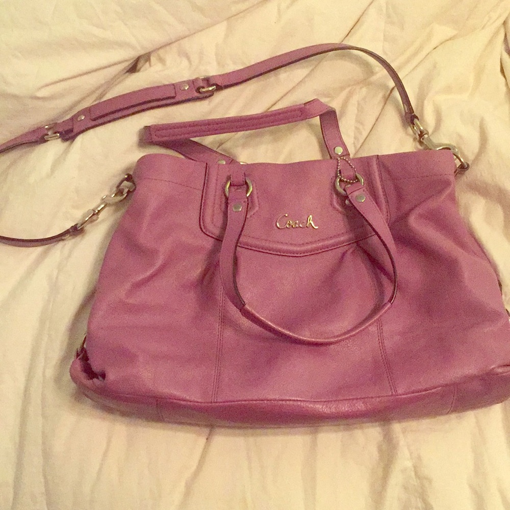 Purple coach bag