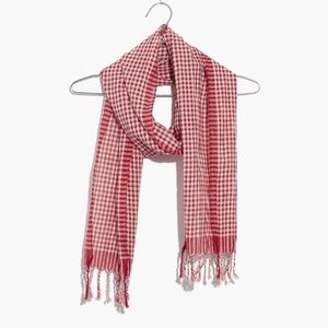 NWT Madewell Gingham check plaid scarf