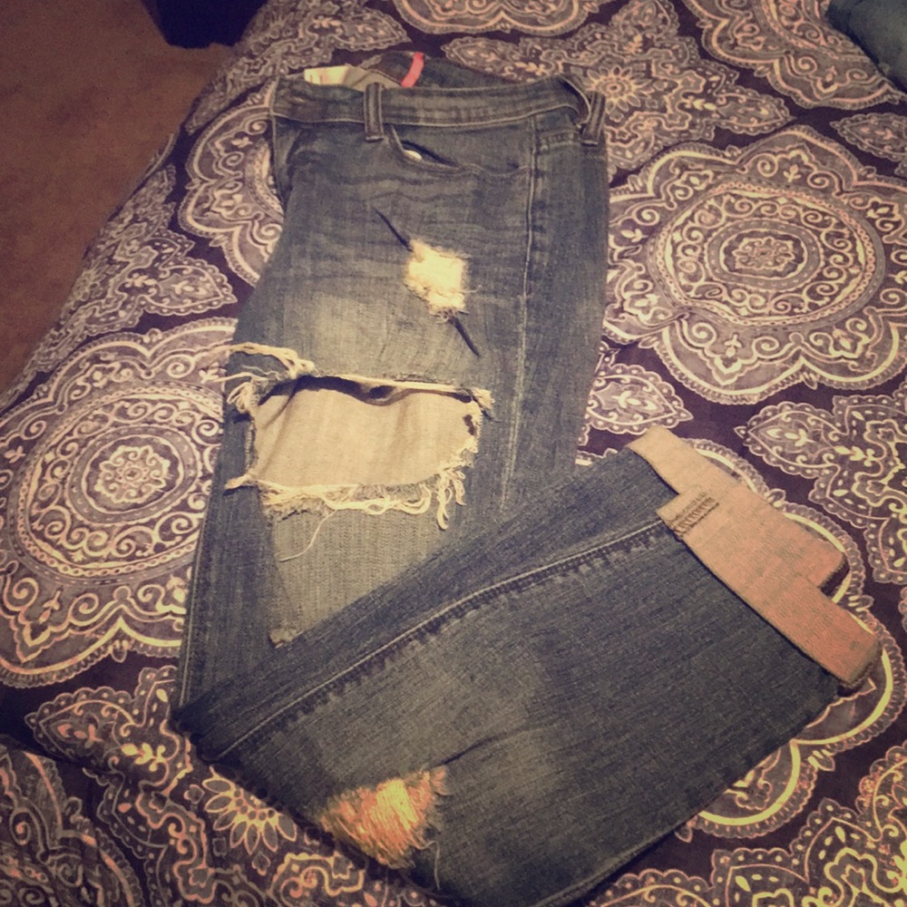 Ripped denim