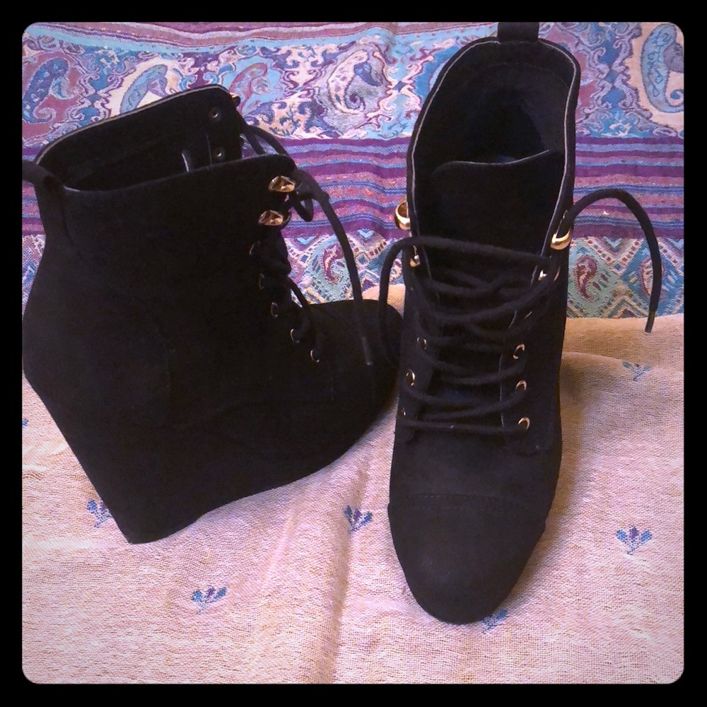Black Suede Booties