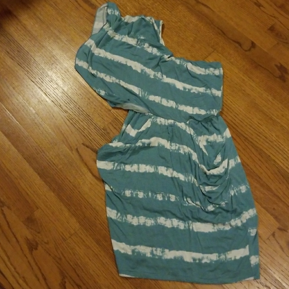 One Shoulder Dress with Pockets