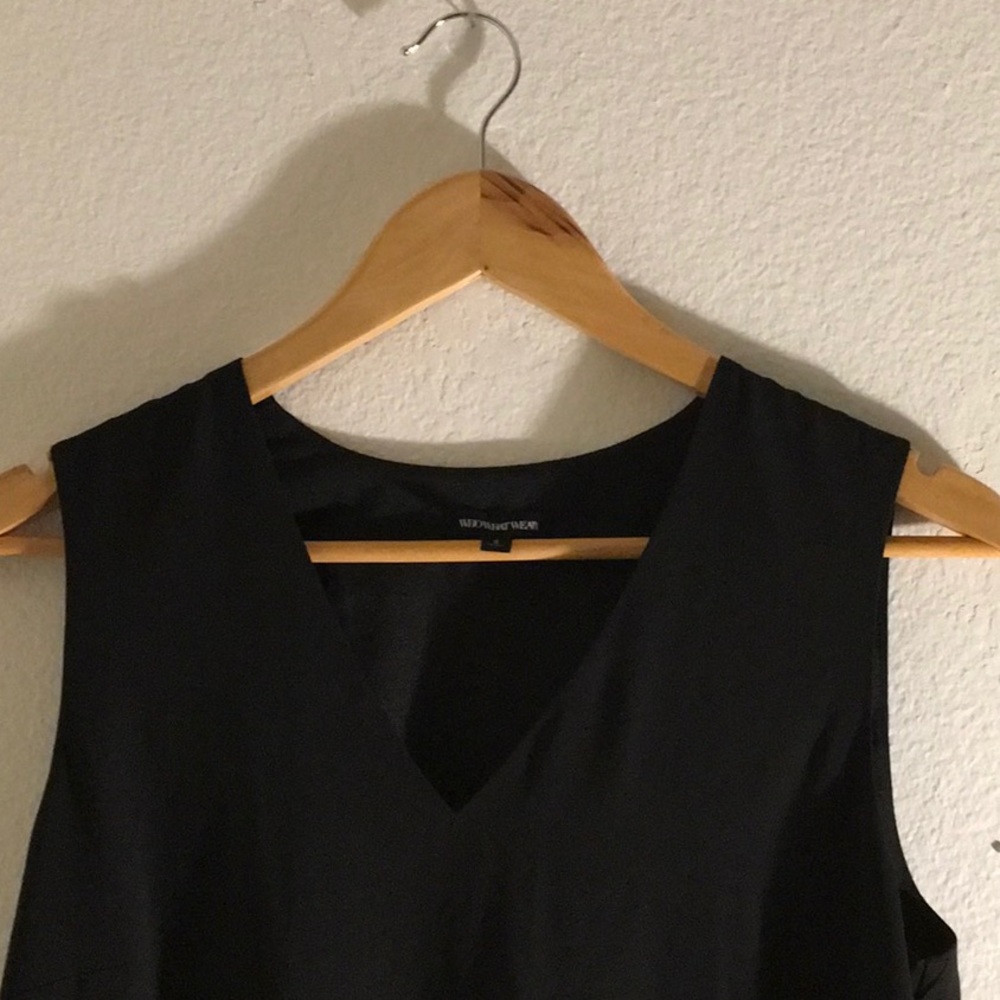 Who what wear long black dress NWOT
