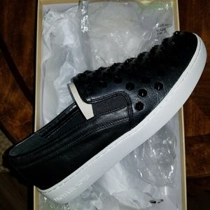 Michael Kors Keaton Slide On Leather Sneakers