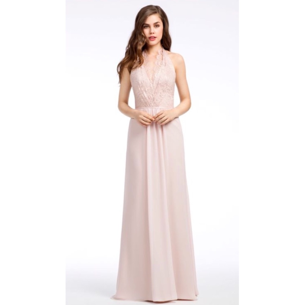 Hayley Paige lace vneck gown