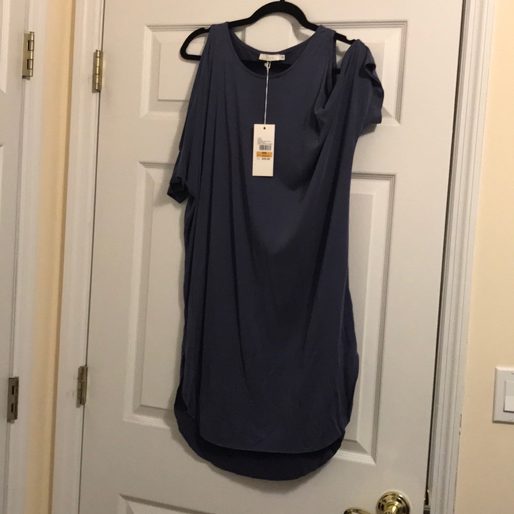 Lush Open Shoulder Extra Long Top