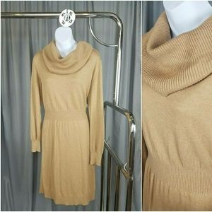 NWT Cowl Neck Neutral Sweater Dress