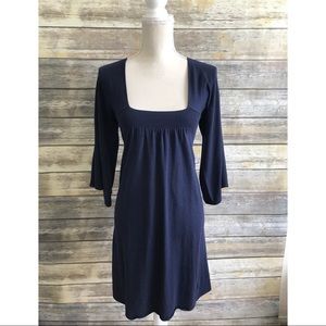 [Joie] Blue Square Neck Tunic Sweater Dress Boho