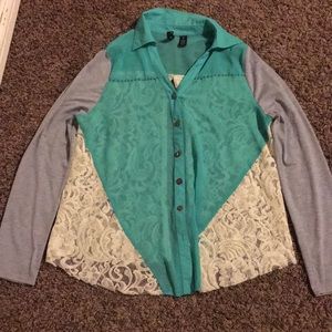 Women’s silk/lace blouse