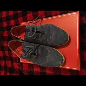 Royal Blue wingtip shoes