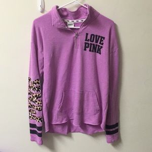 Pink long sleeve crew neck
