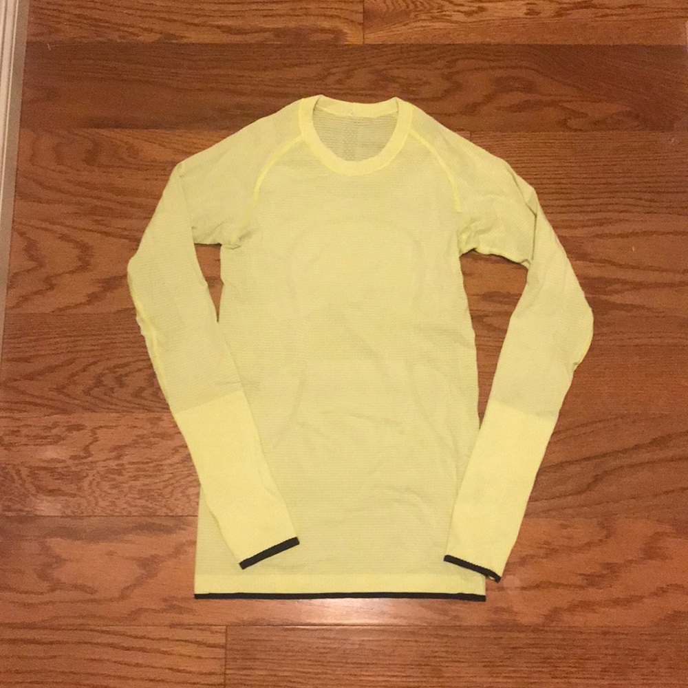 Lululemon long sleeved yellow shirt