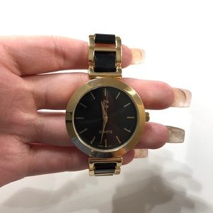 Charming charlie- gold & black watch