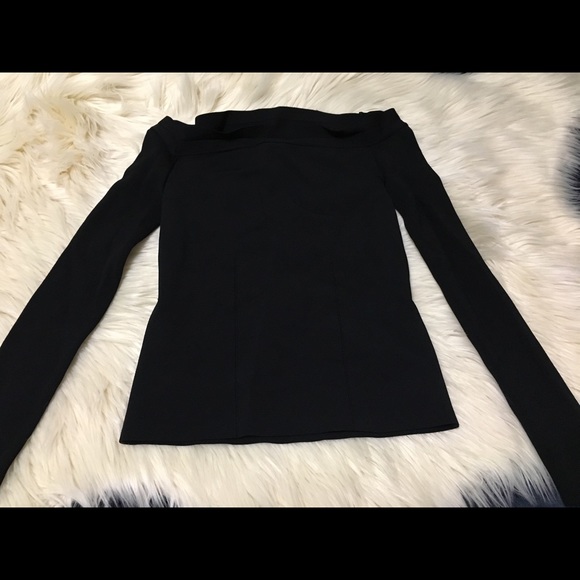 Oscar de la Renta crossback open shoulder sweater