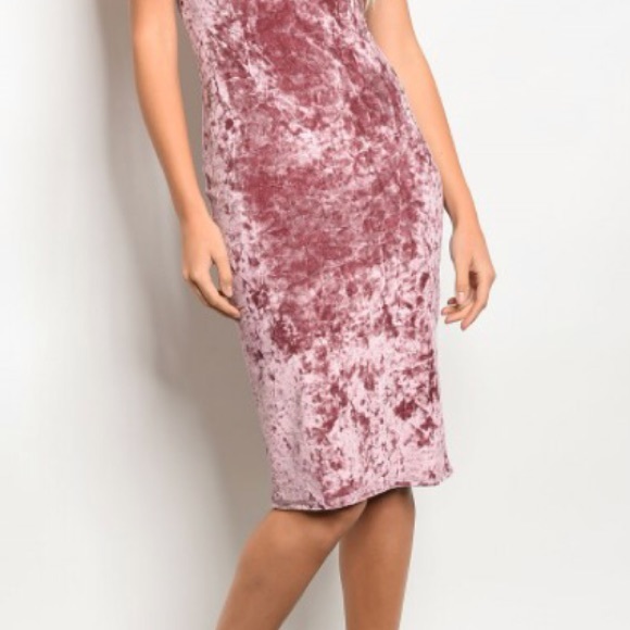 Crushed velvet midi dress - Picture 4 of 4