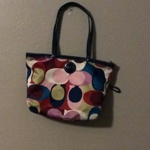 Multicolor Coach purse