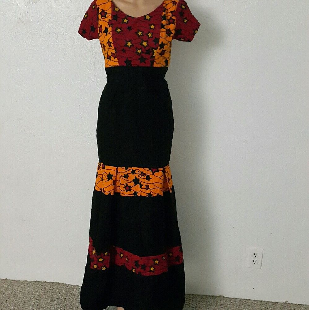African star print dress