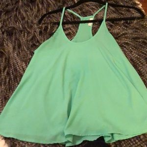 Women’s bright green racer back blouse