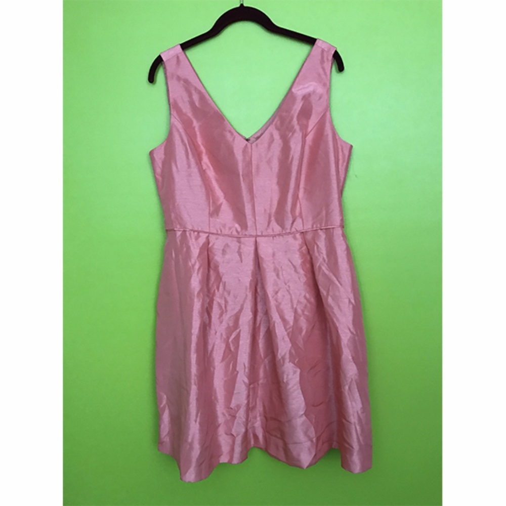 CB RSVP Fit & Flare Formal Shiny Peach Dress 14