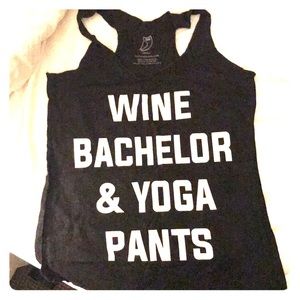 Wine Bachelor and Yoga Pants Tank Top