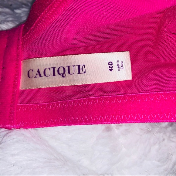 Cacique by Lane Bryant Pink Bold Lace Balconette - Picture 5 of 6