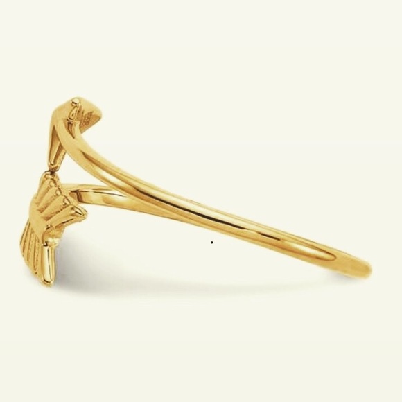 14K Yellow Gold Amazing Adjustable Arrow Ring main image 0