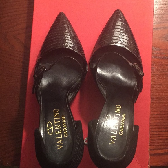 Valentino maryjane patten & suede heels authentic - Picture 2 of 8