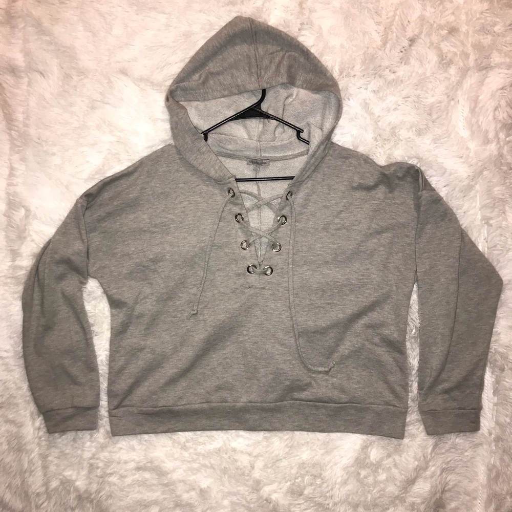 Laced Front Hoodie