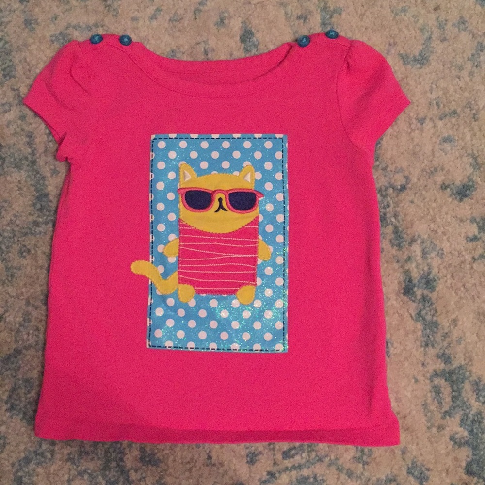 Girls 2t pink short sleeve top