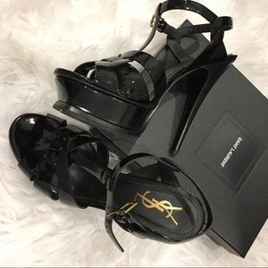Saint Laurent Tribute T-Strap Platform Sandal