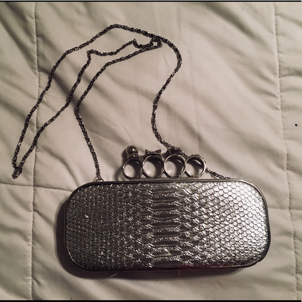 Aldo clutch with shoulder chain strap