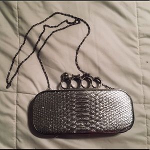 Aldo clutch with shoulder chain strap