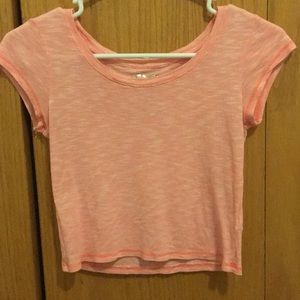 Neon pink crop top