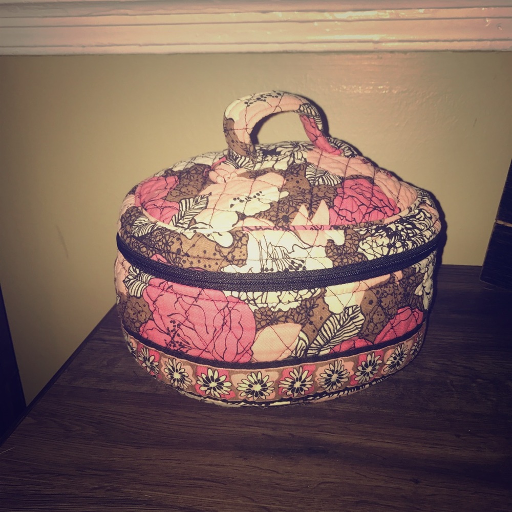 Vera Bradley Mocha Rouge Make-up Bag