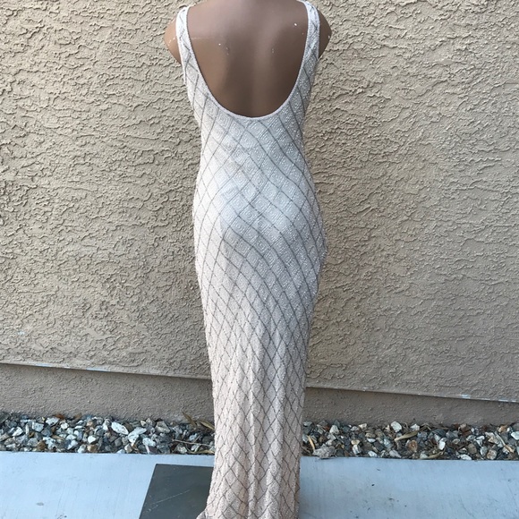 Cream Beaded Stenay Gown - Picture 2 of 5