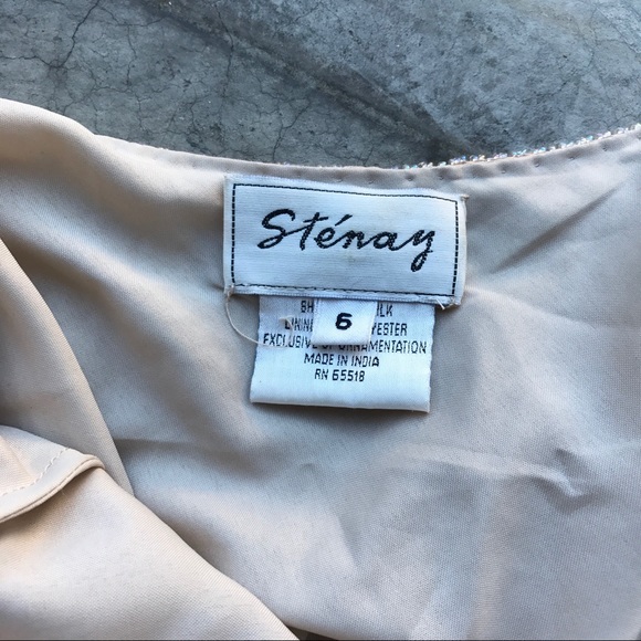 Cream Beaded Stenay Gown - Picture 5 of 5