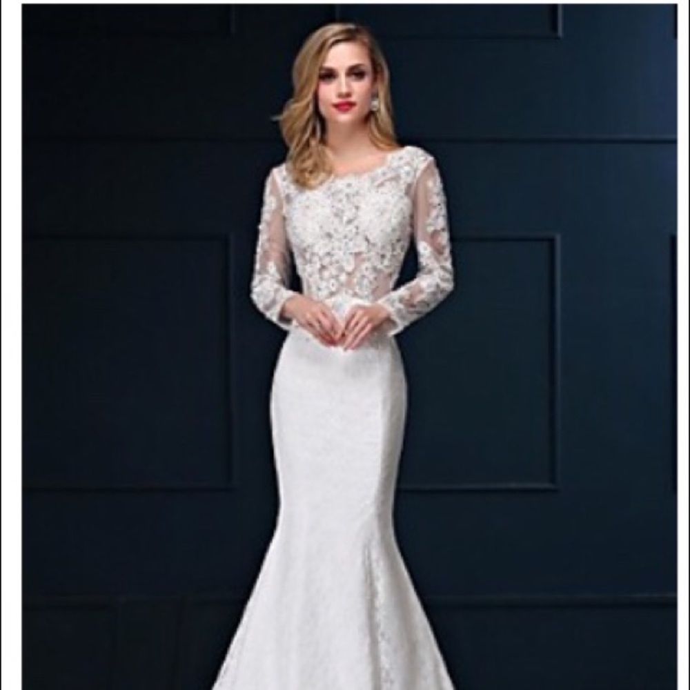 Mermaid trumpet/Lace Wedding Dress