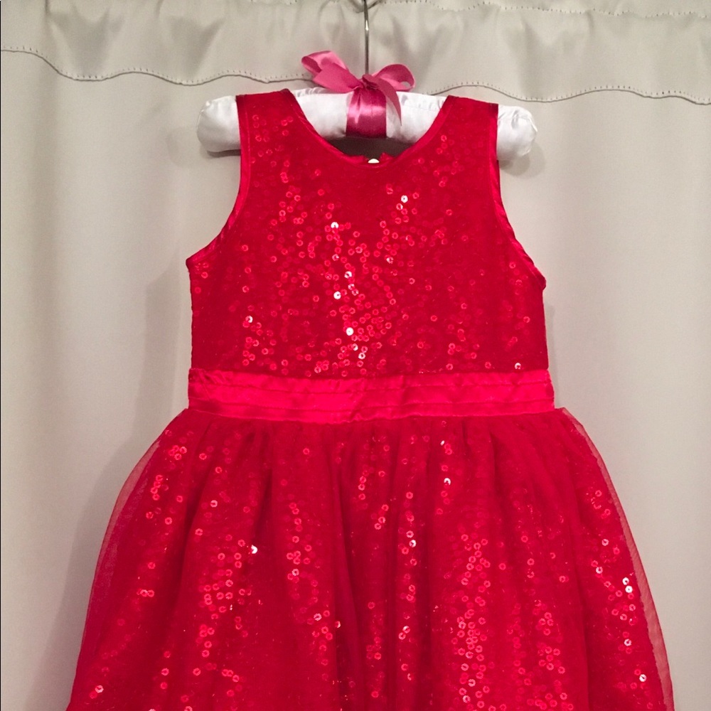 💓Valentine’s Day - Red Sequin & Tulle Dress