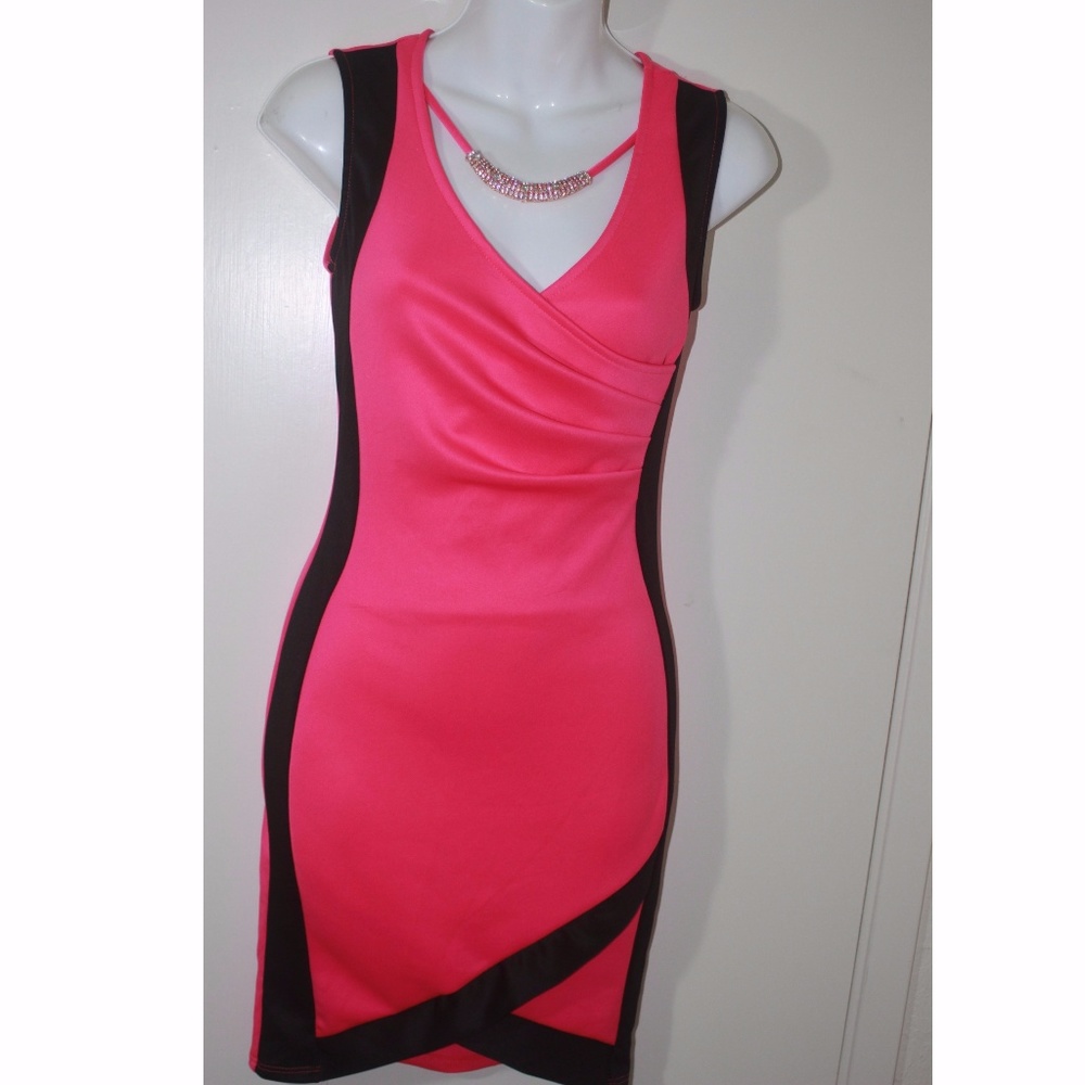 Pink and Black Dress