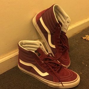 Burgundy vans shoes