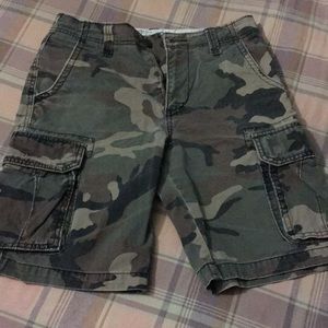 Camo cargo shorts
