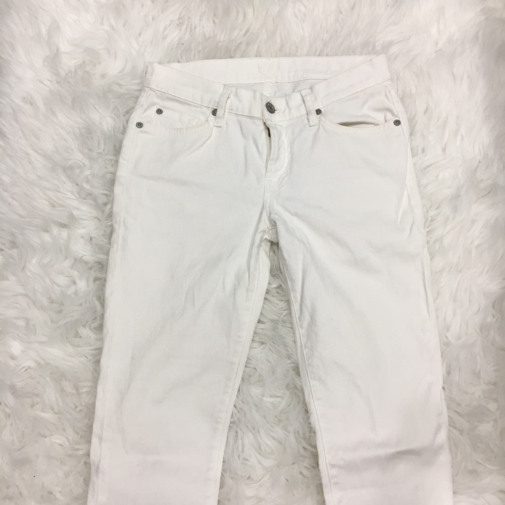 7 For All Mankind White Skinny Jeans