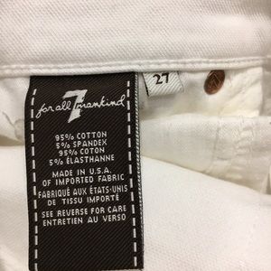 7 For All Mankind Jeans - 7 For All Mankind White Skinny Jeans 7 For All Mankind Jeans - 7 For All Mankind White Skinny Jeans